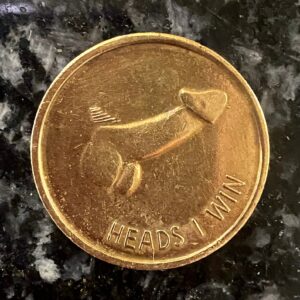 Vintage Male-Part ‘Heads’ or ‘Tails’ Coin - Risqué Adult Sexy Novelty Token