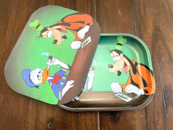 Rolling Tray Ash Tray Magnetic Lid Cartoon