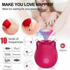 Vibrating Modes for Women Clitoral Nipple, Rose Sucker Sex Stimulator G Spot Vibrators for Woman Couples Adult Sex Toys & Games