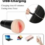 It charges with USB cable.Usually it takes 45 minutes to be fully charged,then it can vibrate continuously for 60 minutes. Tips: It is recommended to full charge before first use.