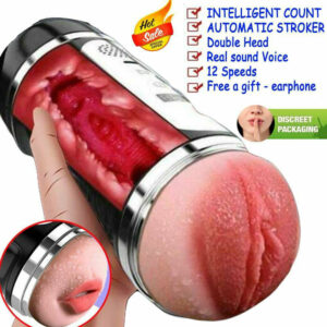 Male Masturbaters Automatic HandsFree Telescopic Cup Sucking Stroker