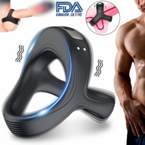 Men Penis Cock Ring Vibrator G-spot Dildo Massager Sex Toys For Women Couples