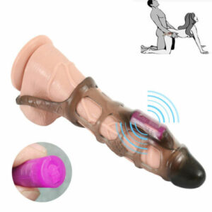 Couple Vibrator G Spot Dildo Massager Cock Penis Sleeve Adult Sex Toys for Men