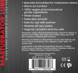 Long Lasting Water Based Warming Masturbator Lubricant Lube 2 oz