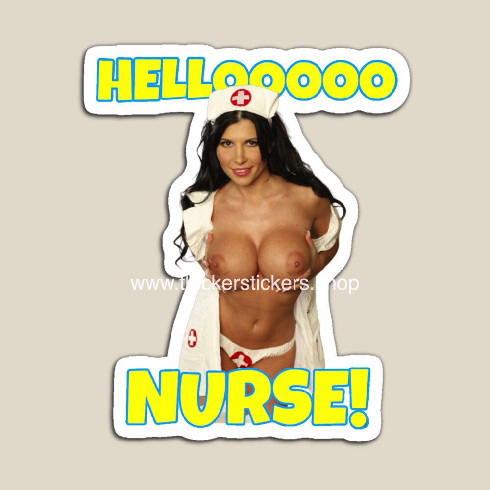 naughty-nurse-MILF-cougars-model-huge-booty-stickers-magnets