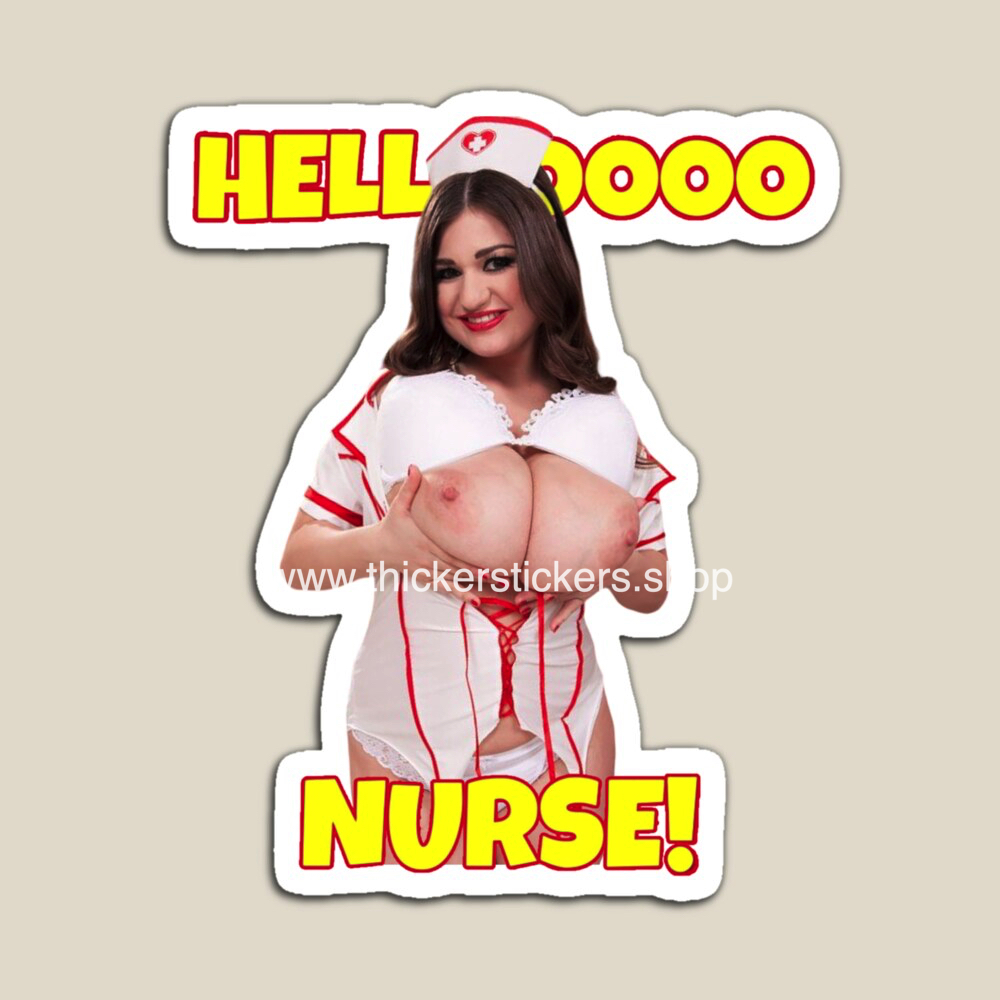 naughty-nurse-MILF-cougars-model-huge-booty-stickers-magnets