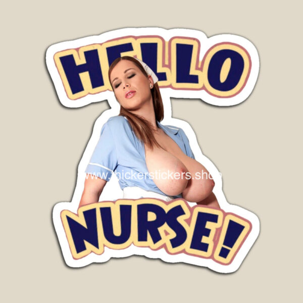 naughty-nurse-MILF-cougars-model-huge-booty-stickers-magnets