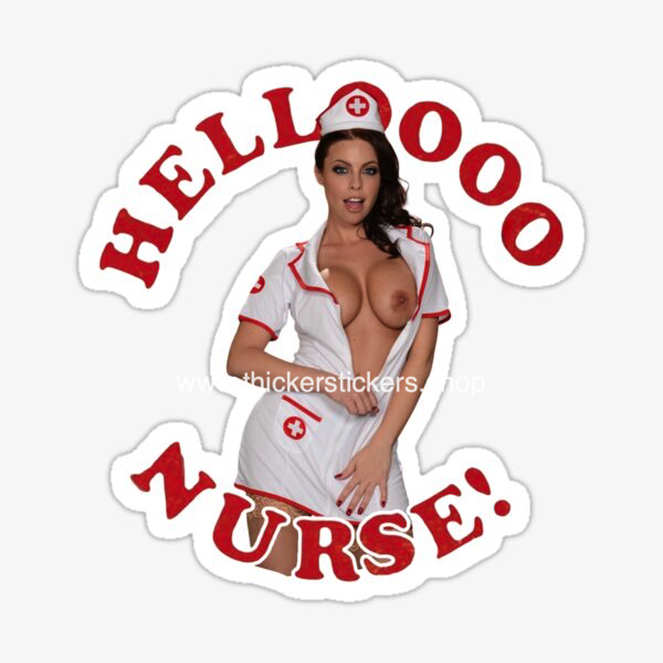 naughty-nurse-MILF-cougars-model-huge-booty-stickers-magnets