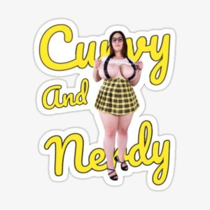 Nerdy-schoolgirl-Coplay-busty-MILF-cougars-model-huge-booty-stickers-magnets