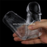 Clear Realistic Male Penis Extension Extender Cock Girth Enhancer Sleeve