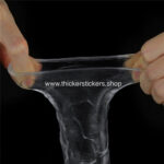 Clear Realistic Male Penis Extension Extender Cock Girth Enhancer Sleeve