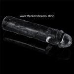 Clear Realistic Male Penis Extension Extender Cock Girth Enhancer Sleeve