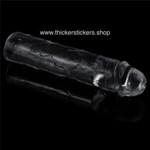 Clear Realistic Male Penis Extension Extender Cock Girth Enhancer Sleeve