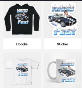 HARD AND FAST NUDE SPORTS CAR STiCKERS AND MAGNETS