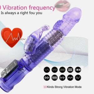 9 inch Realistic Rabbit Vibrator Dildo G-spot Clit Massager Sex Toys for Women