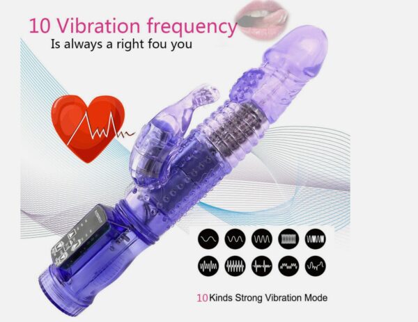 9 inch Realistic Rabbit Vibrator Dildo G-spot Clit Massager Sex Toys for Women