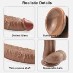 12.2" HUGE Realistic Dildo Suction Anal Vagina Sex Toys Women G-spot Masturbator