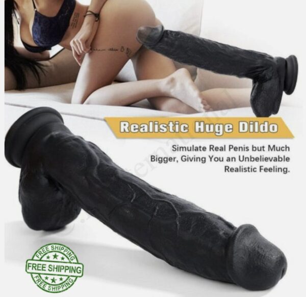 12.2" HUGE Realistic Dildo Suction Anal Vagina Sex Toys Women G-spot Masturbator