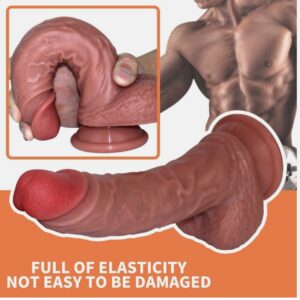 9 INCH Liquid Silicone Realistic Dildo Skin Feeling Huge Penis Suction Big-Dick