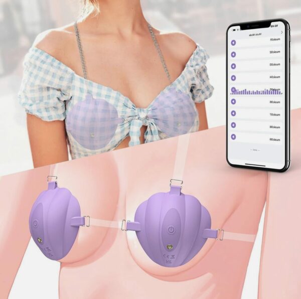 Wearable Nipple Vibrator with Straps