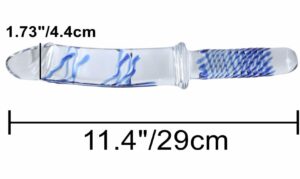 Large Blue Swirl Glass Dildo Crystal Penis