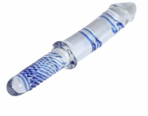 Large Blue Swirl Glass Dildo Crystal Penis