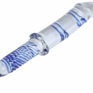 Large Blue Swirl Glass Dildo Crystal Penis