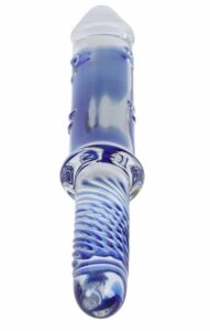 Large Blue Swirl Glass Dildo Crystal Penis