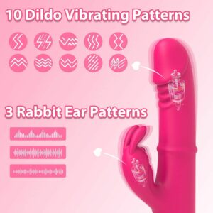 Rabbit Vibrator G-Spot Dildo Massager Sex Toys For Women Rechargeable Multispeed