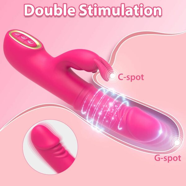 Rabbit Vibrator G-Spot Dildo Massager Sex Toys For Women Rechargeable Multispeed