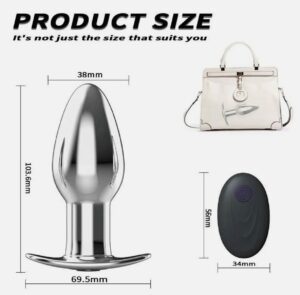 Anal Butt Plug Vibrator Prostate Massager Stainless Dildo Sex Toys For Women