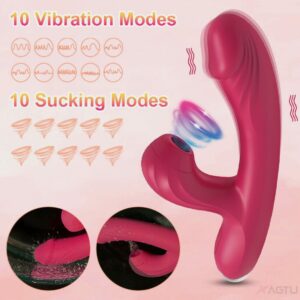 Sucking Dildo Vibrator G-Spot Clit Massager