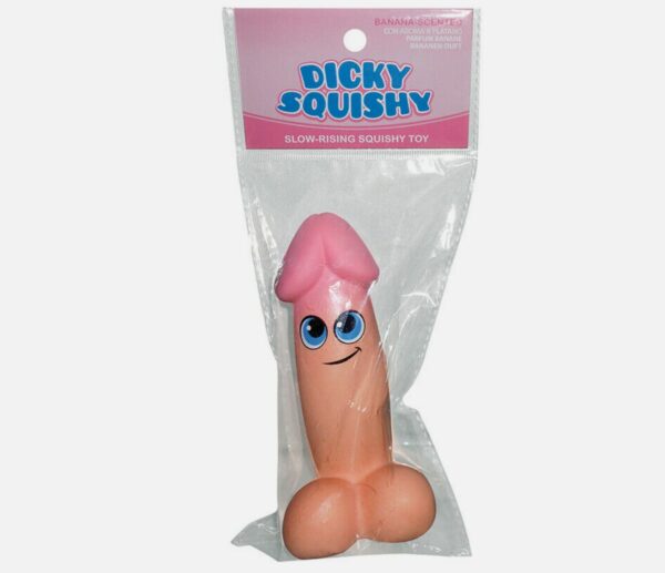 Slow rising 5.5" tall, banana-scented squishy toy for adults. Made of slow rising PU material. Great fun as a party favor, stress relief, or humorous gift. Packaged in a durable and squeezable polybag.