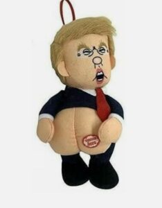 Farting Donald Trump Christmas Ornament-Funny He Farts Deck The Halls