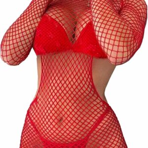 Fishnet Dress Mesh Bodysuit See Through