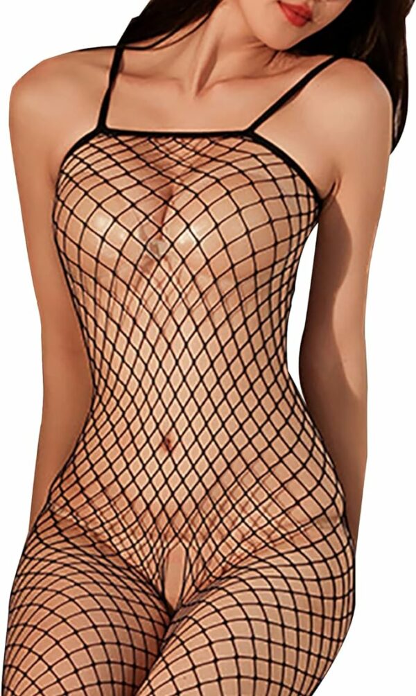 Tank Top Fishnet Body Suit Black Body Stocking